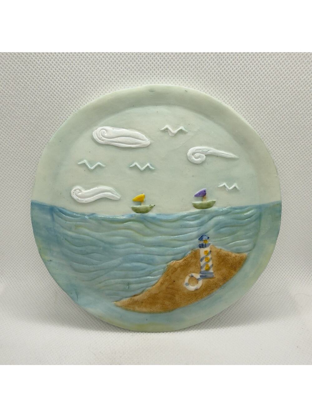 Young's Inc. Ceramic Nautical Lighthouse Collector Plate Multicolor 1995 5.25”